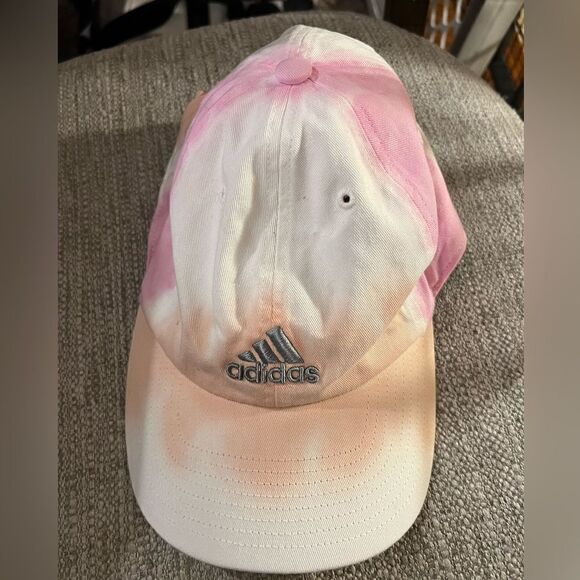 Ladies Adidas pink and orange tie dye ball cap - Picture 1 of 6